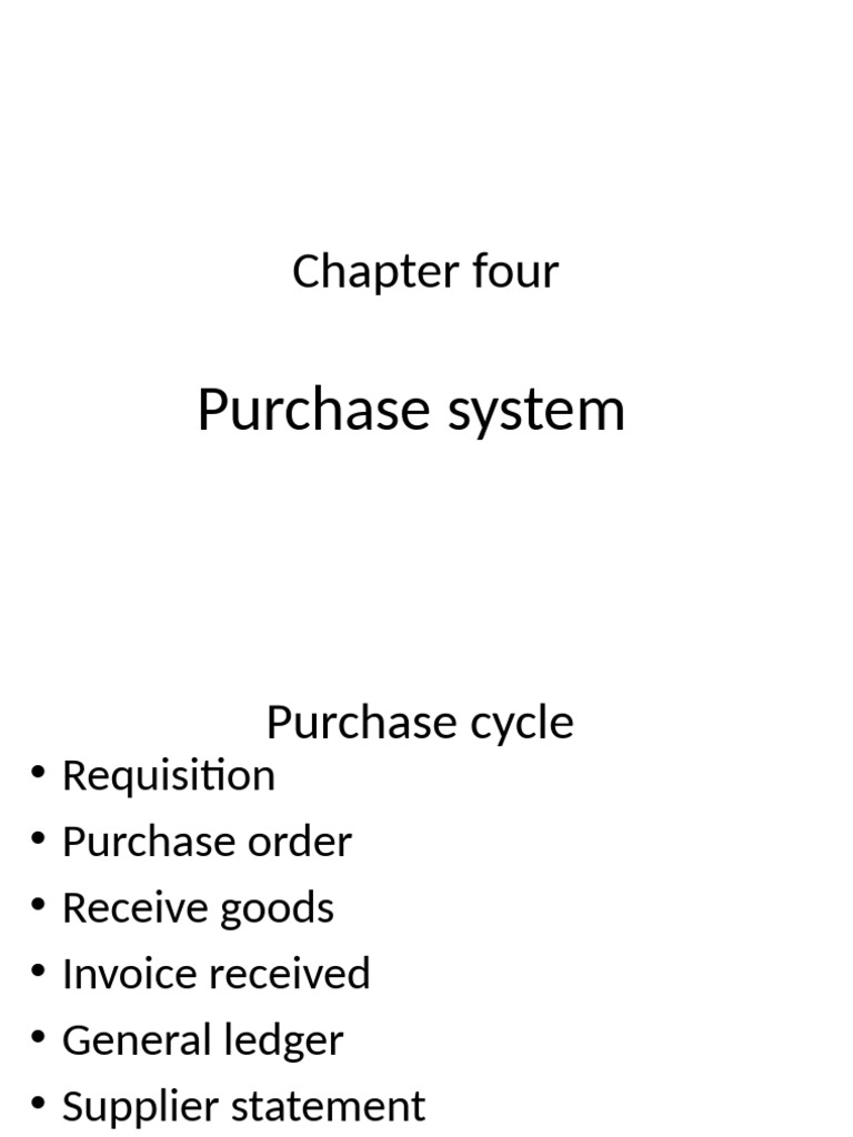 Purchase System and Cycle Overview | PDF
