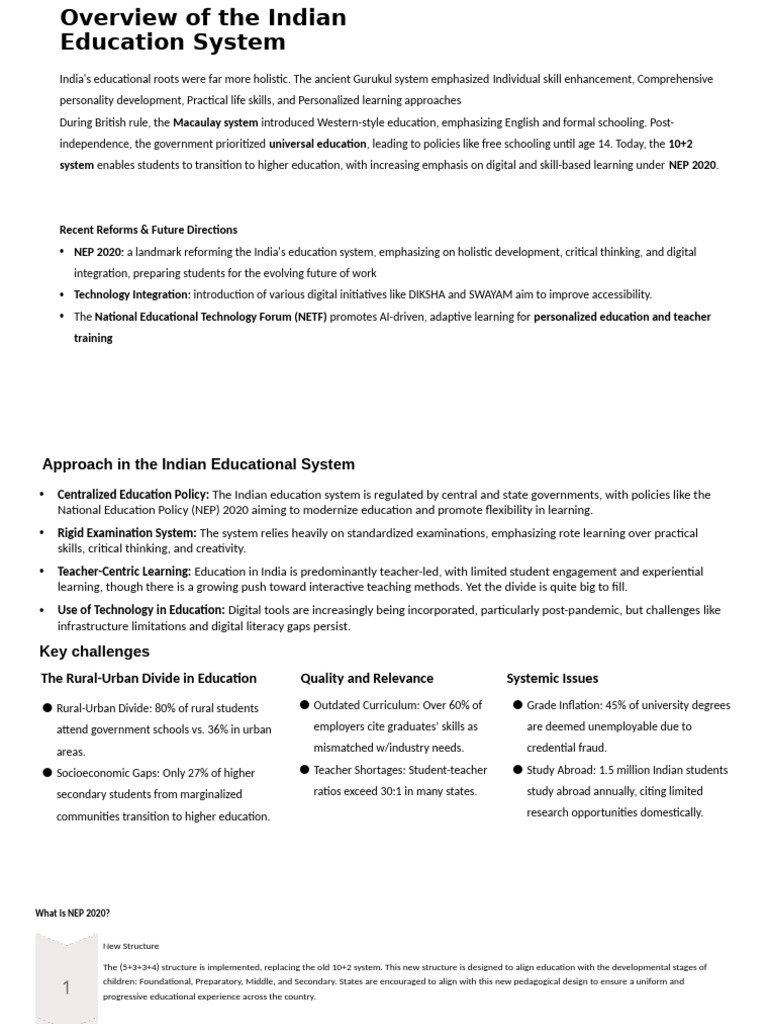 India's Education System Challenges | PDF | Teachers | Educational ...