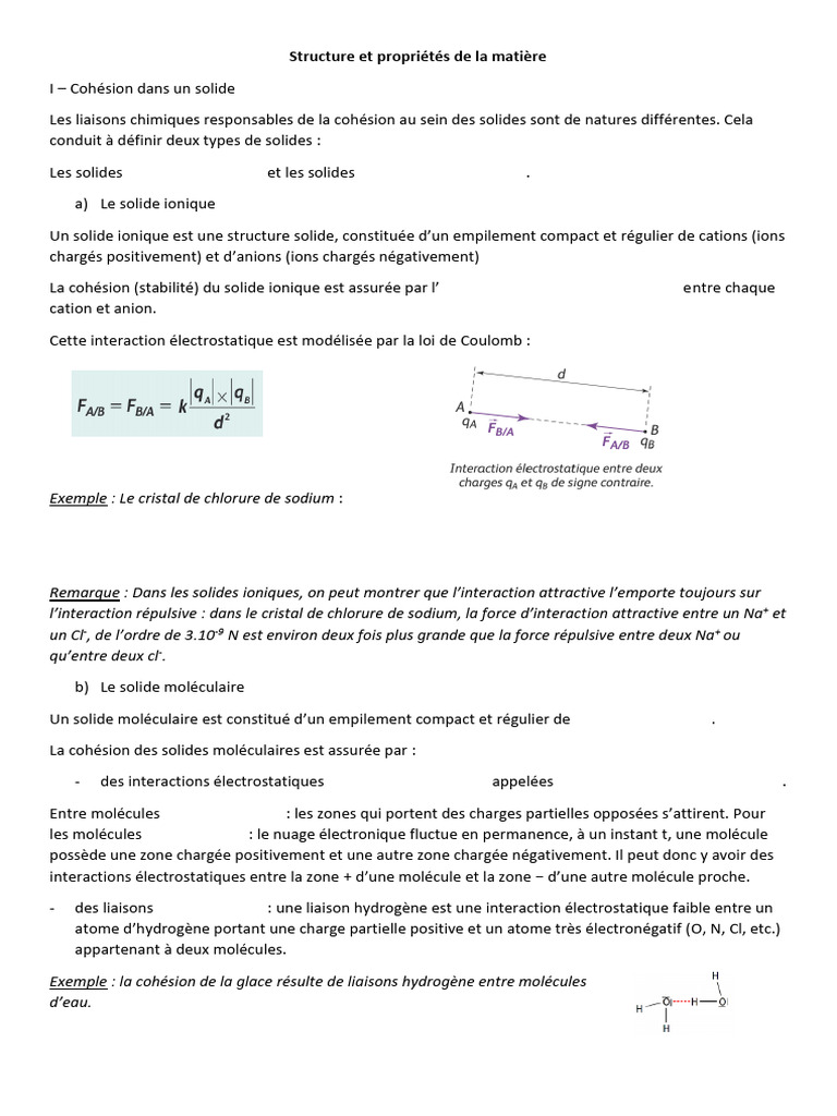 Structure et dissolution des solides | PDF | Solvatation | Ion