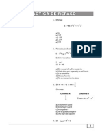 Práctica - Álgebra - Práctica de Repaso