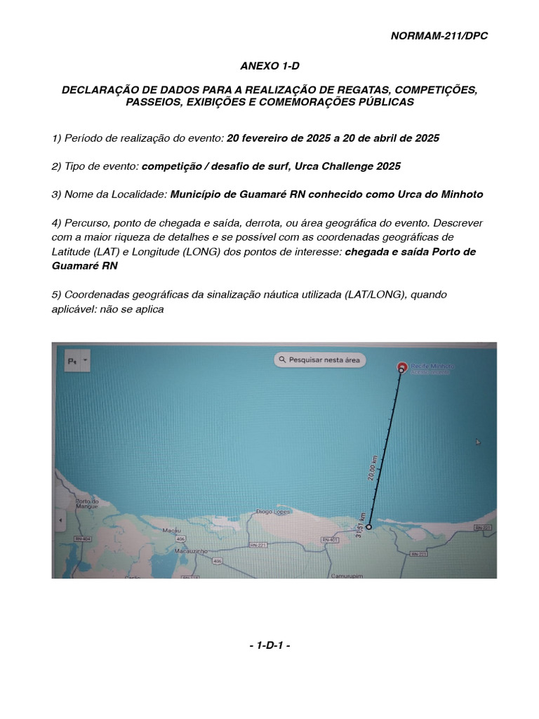 Urca Challenge 2025: Dados do Evento | PDF