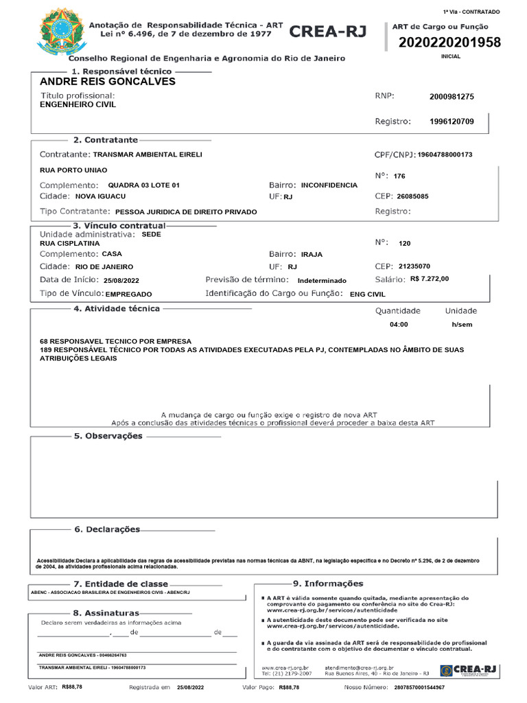 Contrato de Engenharia Civil - André Reis | PDF | Business | Justiça