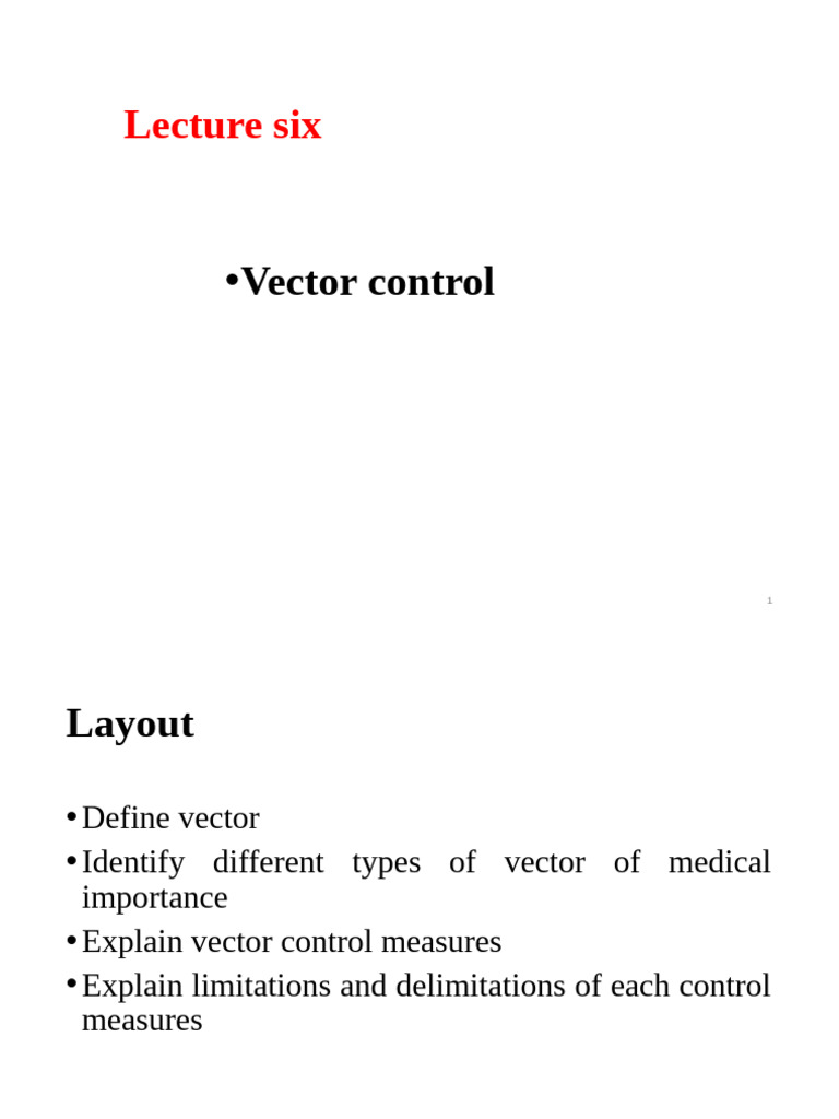 Vector Control in Disease Prevention | PDF | Mosquito | Fly