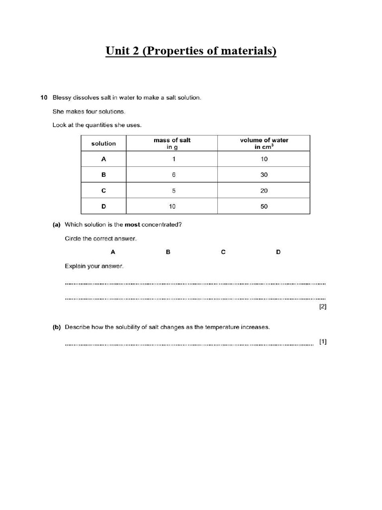 Unit 2 Year 8 Science | PDF