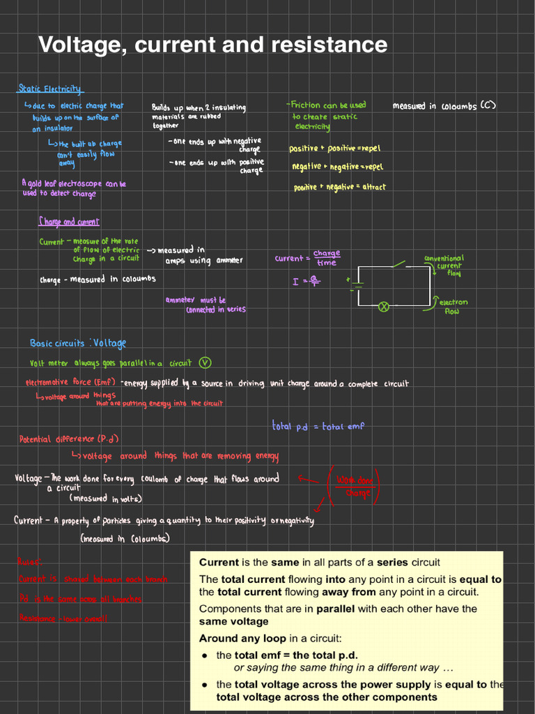 Understanding Voltage, Current, and Resistance | PDF | Voltage | Series ...