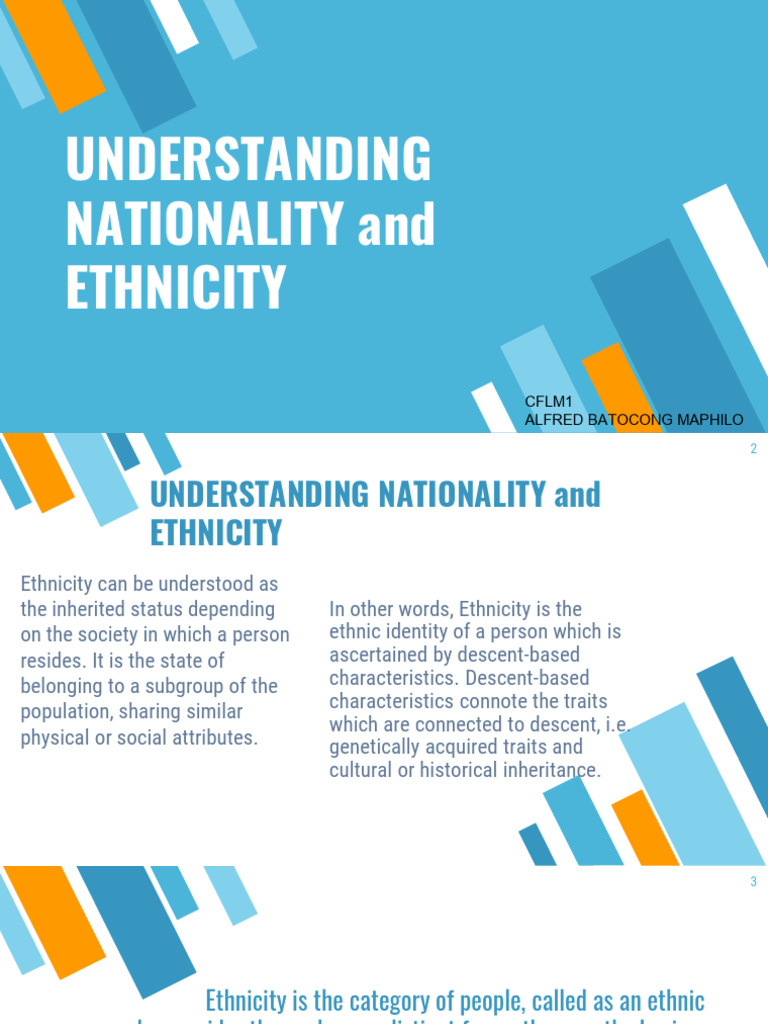 Distinguishing Ethnicity and Nationality | PDF | Ethnicity | Nationality