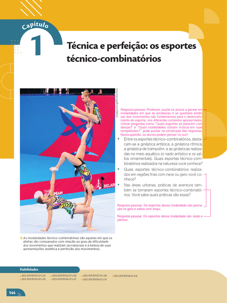 Esportes Técnico-Combinatórios: Definição e Exemplos | PDF | Ginástica ...