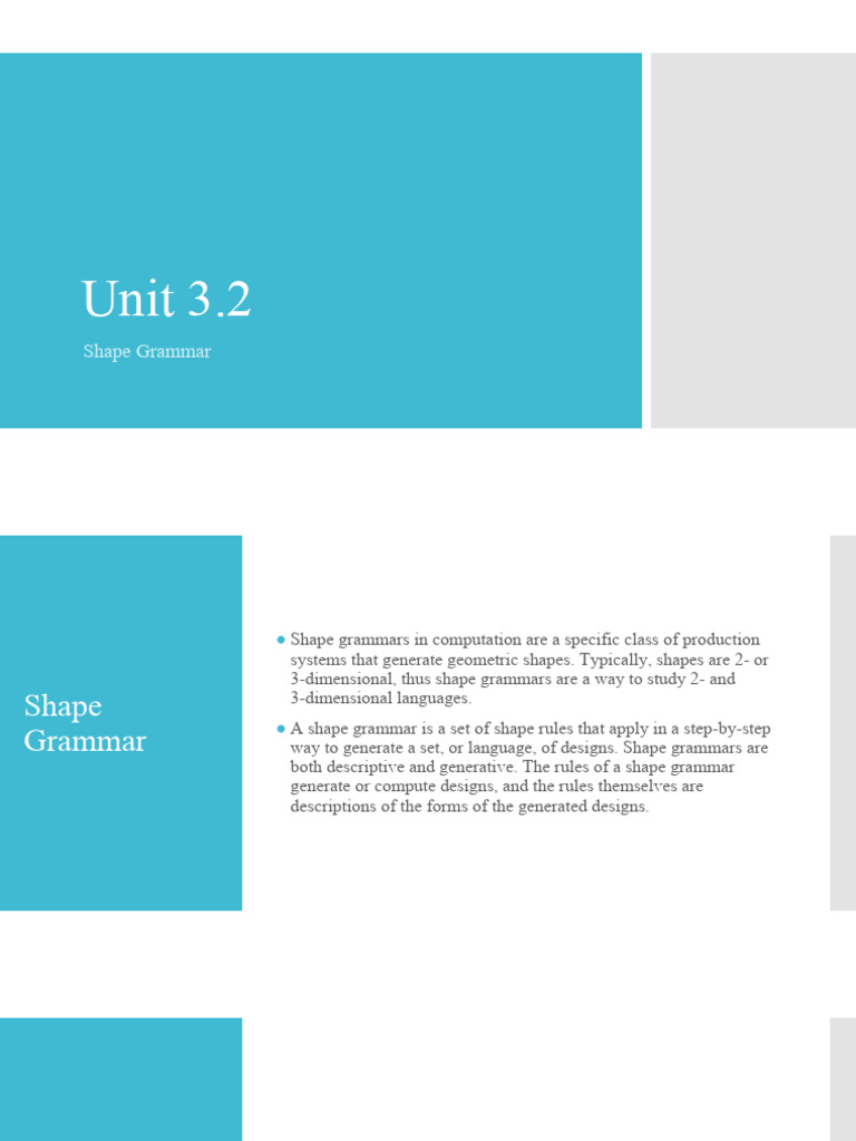 Types of Shape Grammar Rules | PDF | Shape | Space