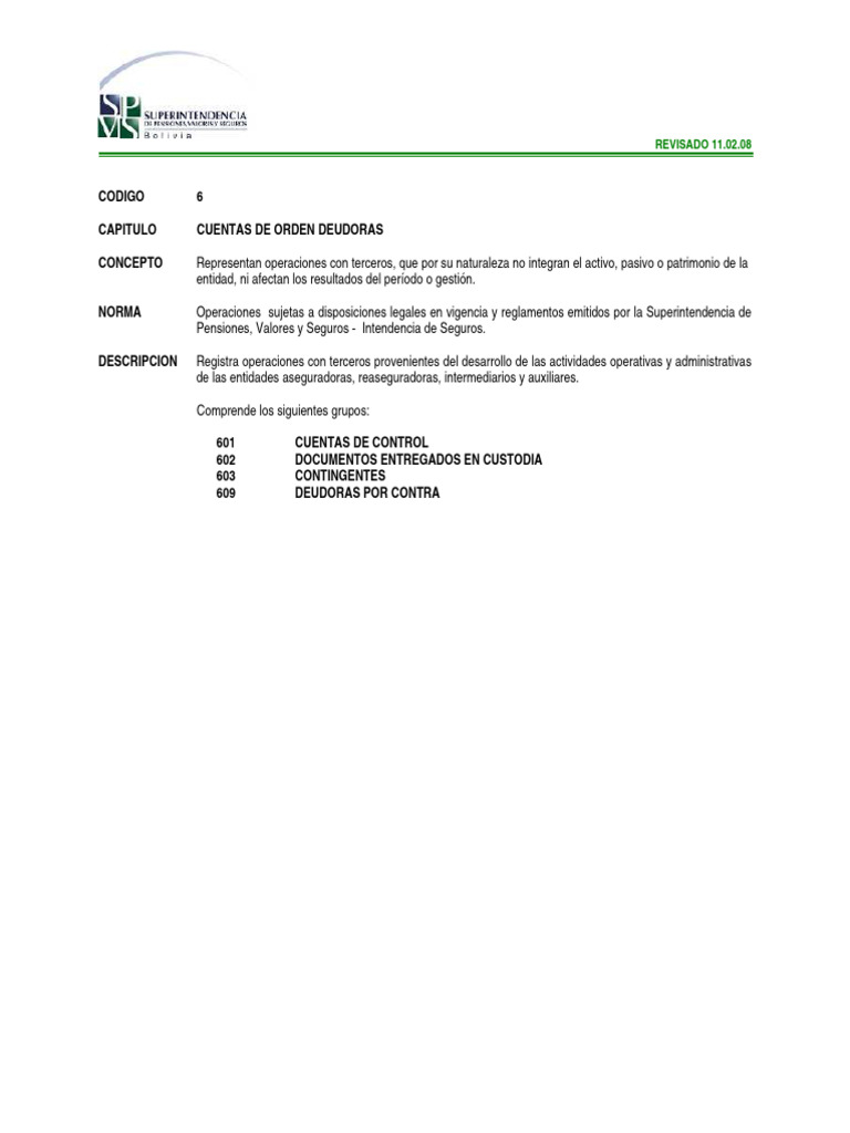 Cuentas de Orden Deudoras en Seguros | PDF | Reaseguro | Seguro