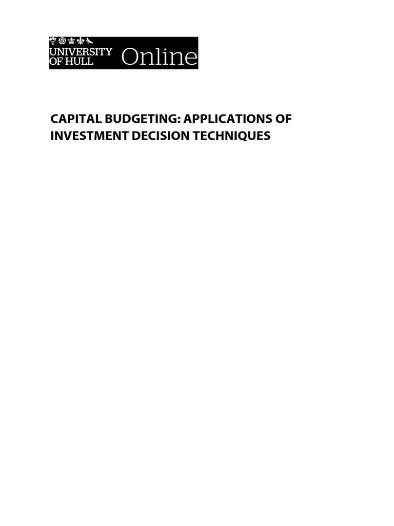 Assignment 2 Case Study | PDF | Capital Budgeting | Financial Services