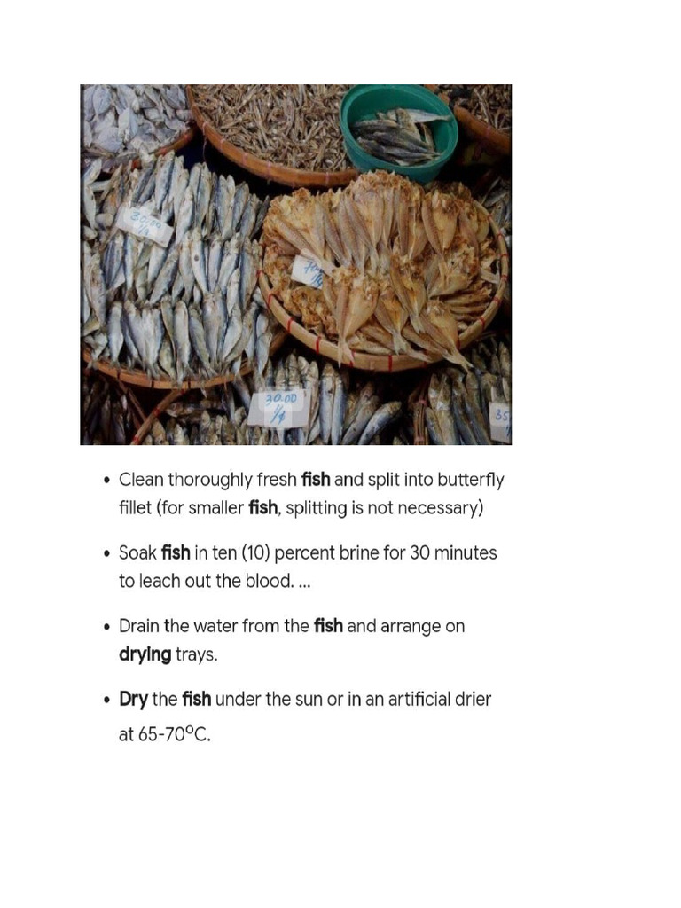 The Process of Dried Fish | PDF