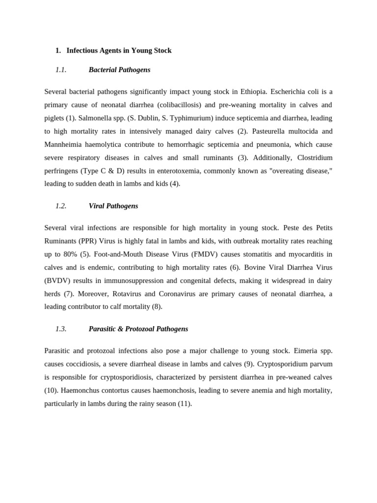 Infectious Agents in Young Livestock | PDF | Avian Influenza | Pathogen