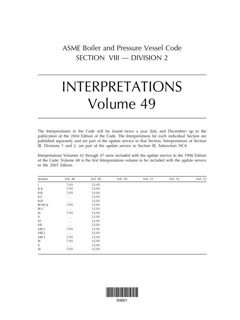 ASME Boiler Code Interpretations Vol. 49 | PDF | Bending | Stress ...