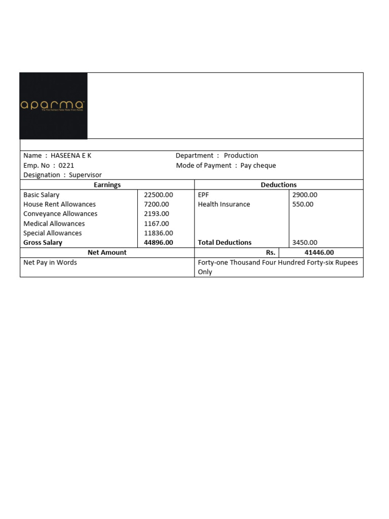 Haryana SI Salary Slip Summary | PDF | Government Finances | Taxes