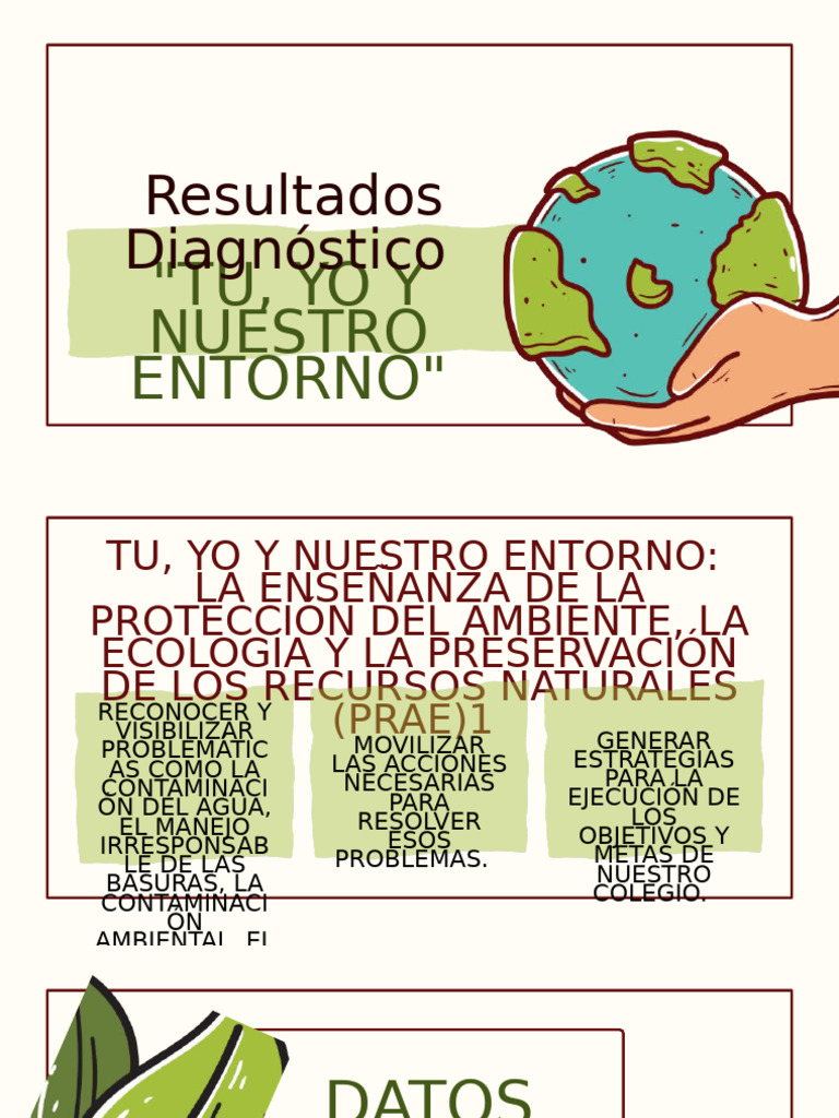 Presentación Consejos para Cuidar El Medio Ambiente Ilustrado Verde | PDF
