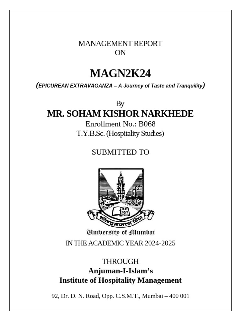 Soham Magn Report 2024-25 (IHM) | PDF | Leadership