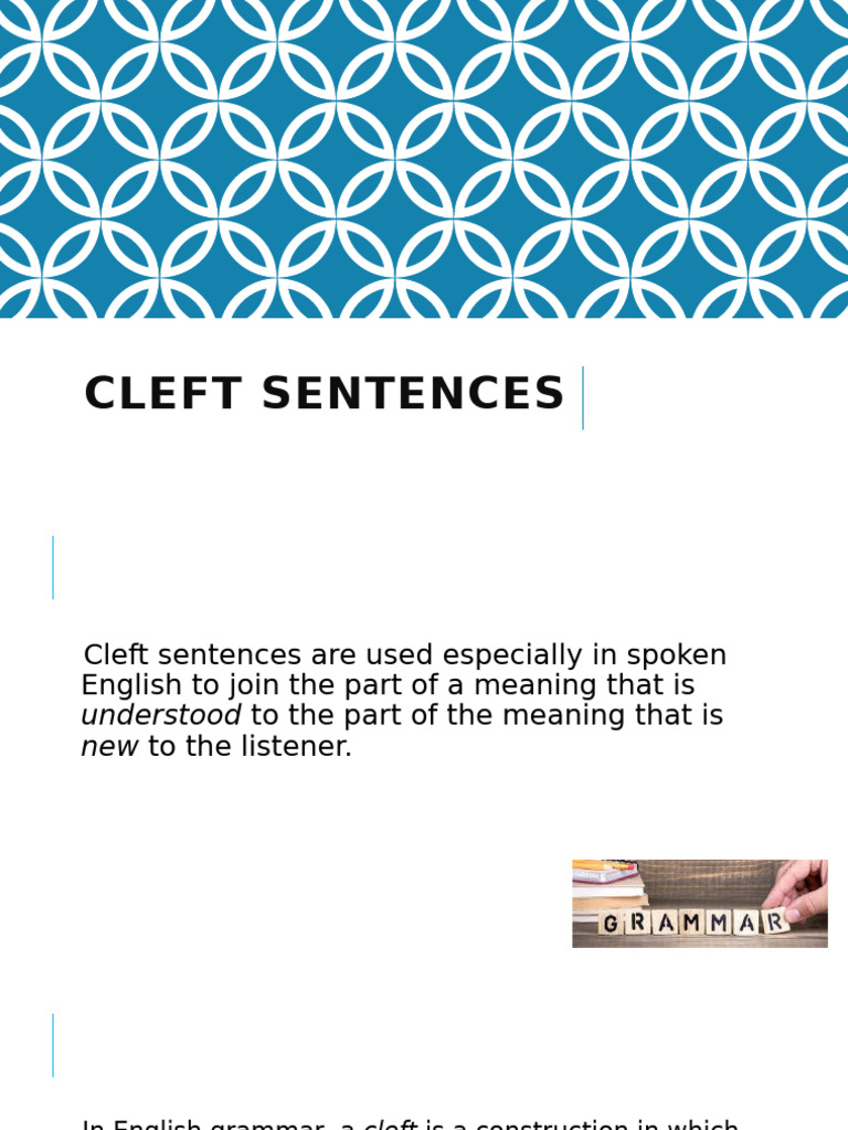 Cleft Sentences | PDF