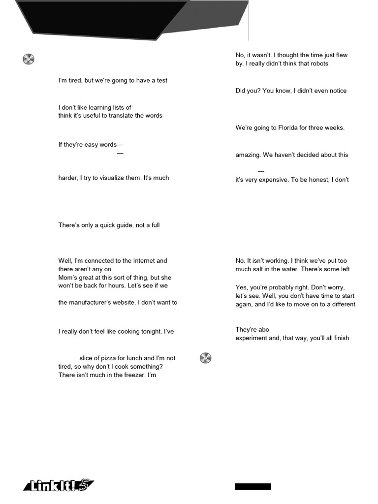 LI L5 Workbook Audioscripts | PDF | Cyberbullying | Chocolate