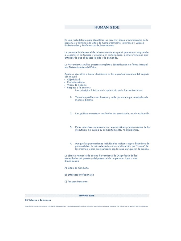 Metodología Human Side en el Trabajo | PDF | Comportamiento | Aprendizaje