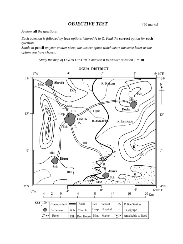 Objectives Test Item For Mock | PDF | Tropics | Forests