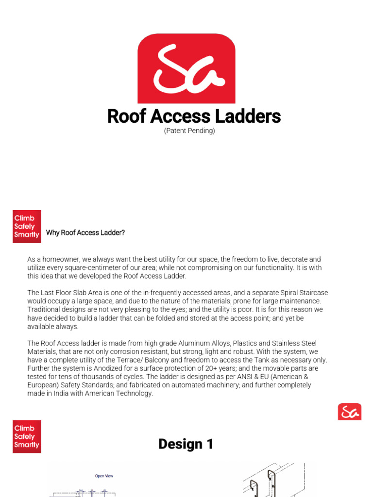 Innovative Roof Access Ladder Design | PDF
