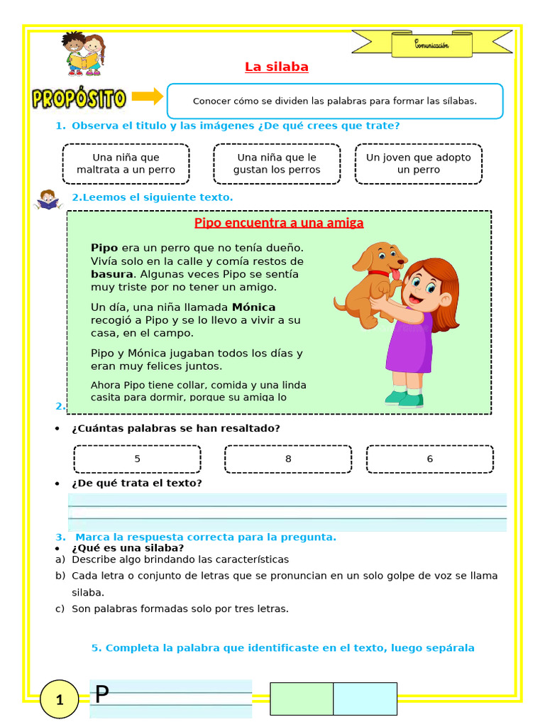 Silabeo y Perros en el Aula | PDF