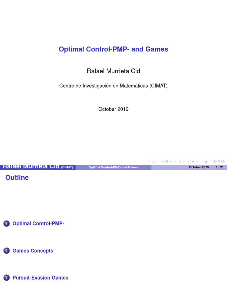 Optimal Control and Game Theory Insights | PDF | Mathematical Analysis ...
