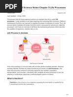 Class 10 Life Processes Revision Notes | PDF | Digestion | Heart