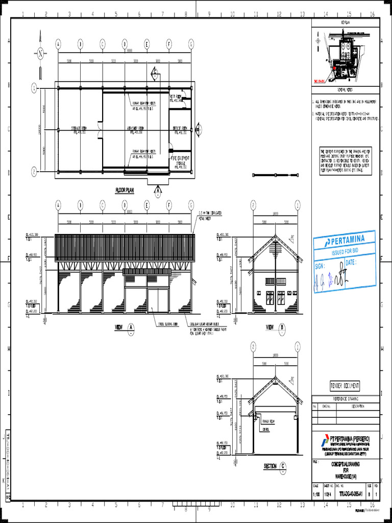 TTU-DG-40-065-A1 Conceptual Drawing For Warehouse (1of4 4of4) | PDF