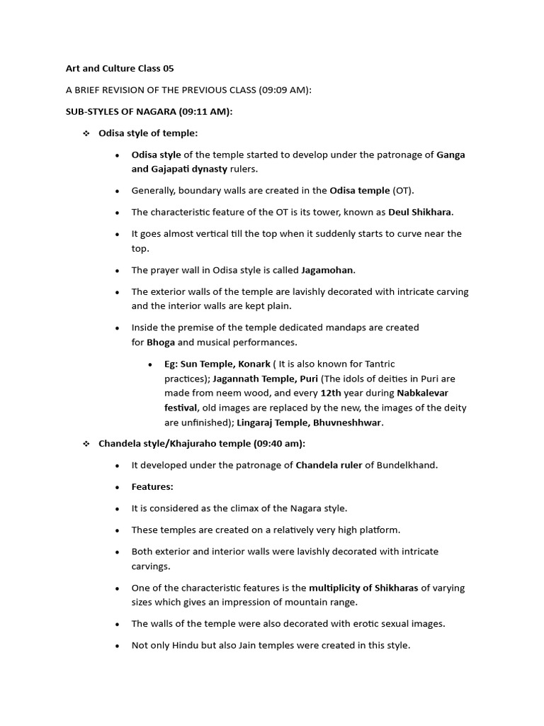 Art and Culture Class 05 | PDF | Architectural Styles