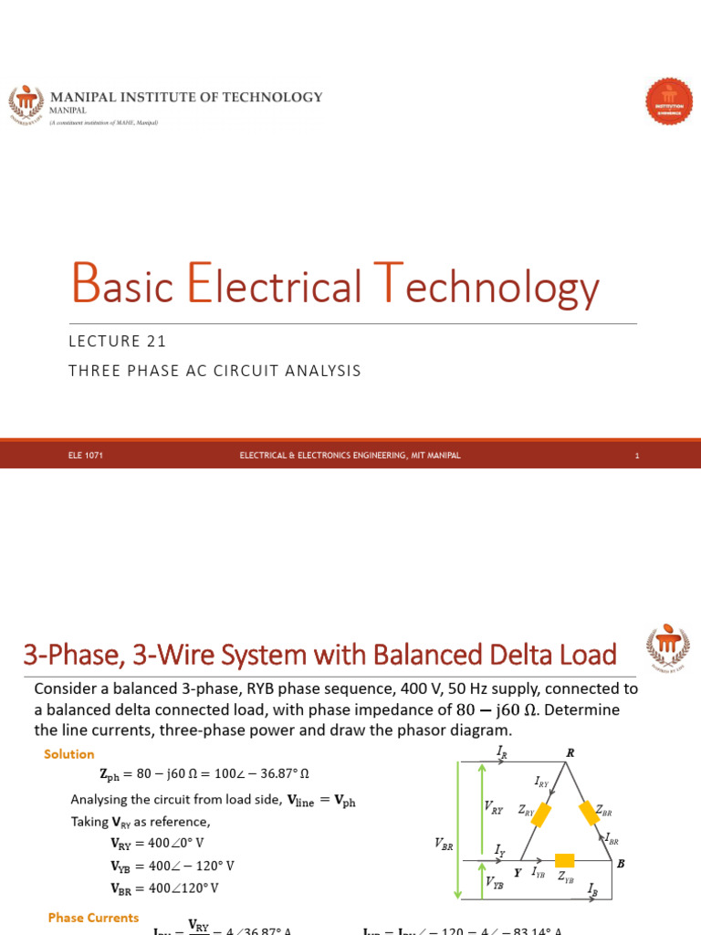 3-Phase AC Circuit Analysis Guide | PDF | Ac Power | Electronic Engineering