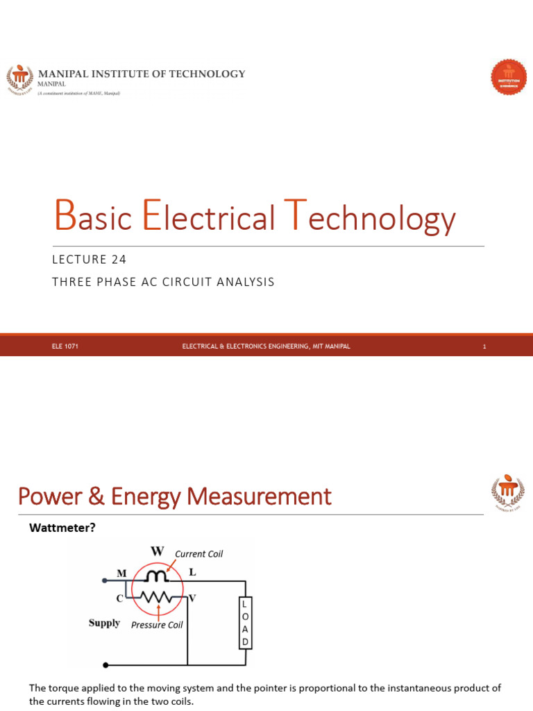 Three-Phase Power Measurement Techniques | PDF | Physical Quantities ...
