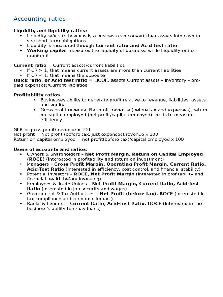 Analysis of accounts | PDF