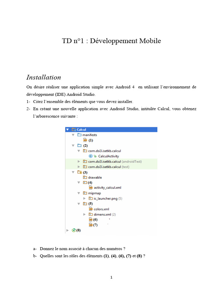 Développement d'une application Android | PDF | Android (Système d ...