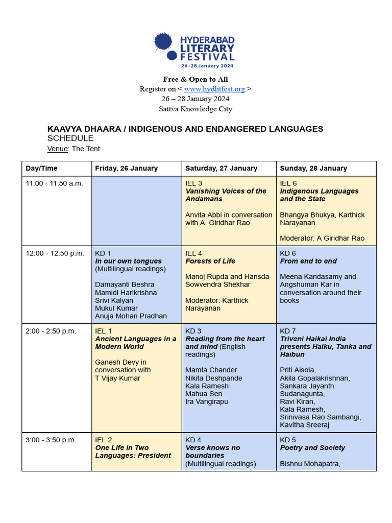 Indigenous Languages Festival 2024 Schedule | PDF | Japanese Poetry ...