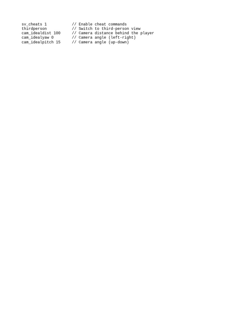 CS:GO Third-Person Camera Cheats | PDF