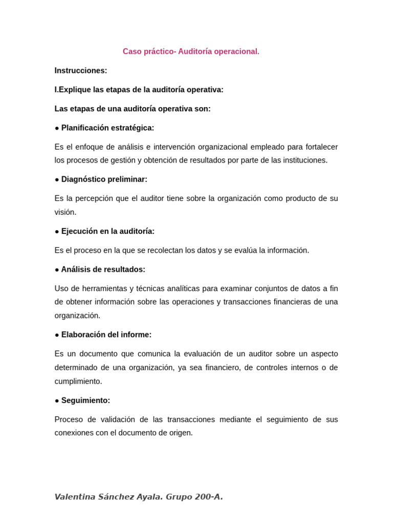 Auditoria operacional | PDF
