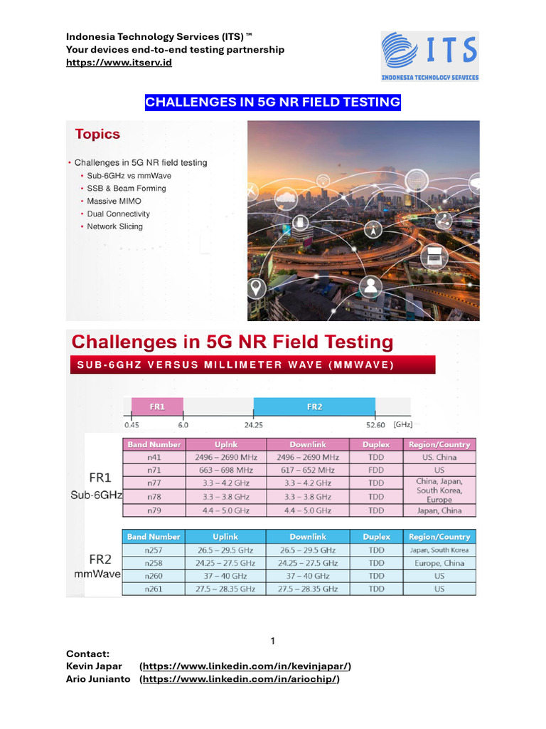 5G NR Field Testing Challenges | PDF | Wireless | Mobile Telecommunications