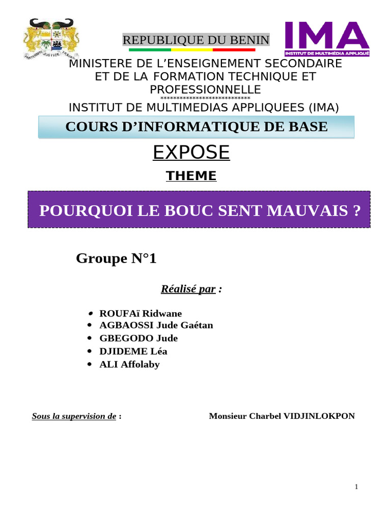Pourquoi le bouc sent mauvais ? | PDF | Tradition orale | La nature