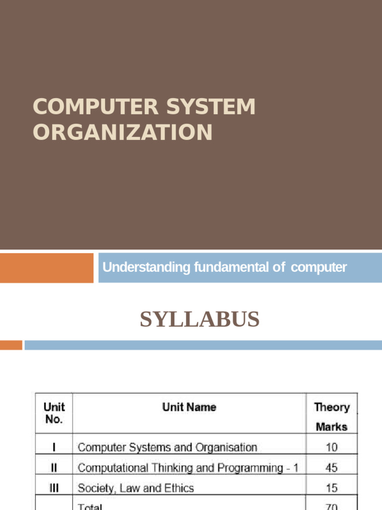Chapter-01-Introduction To Computer System - Computer System Overview ...