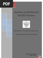 Seminar On Brittle and Ductile Fracture