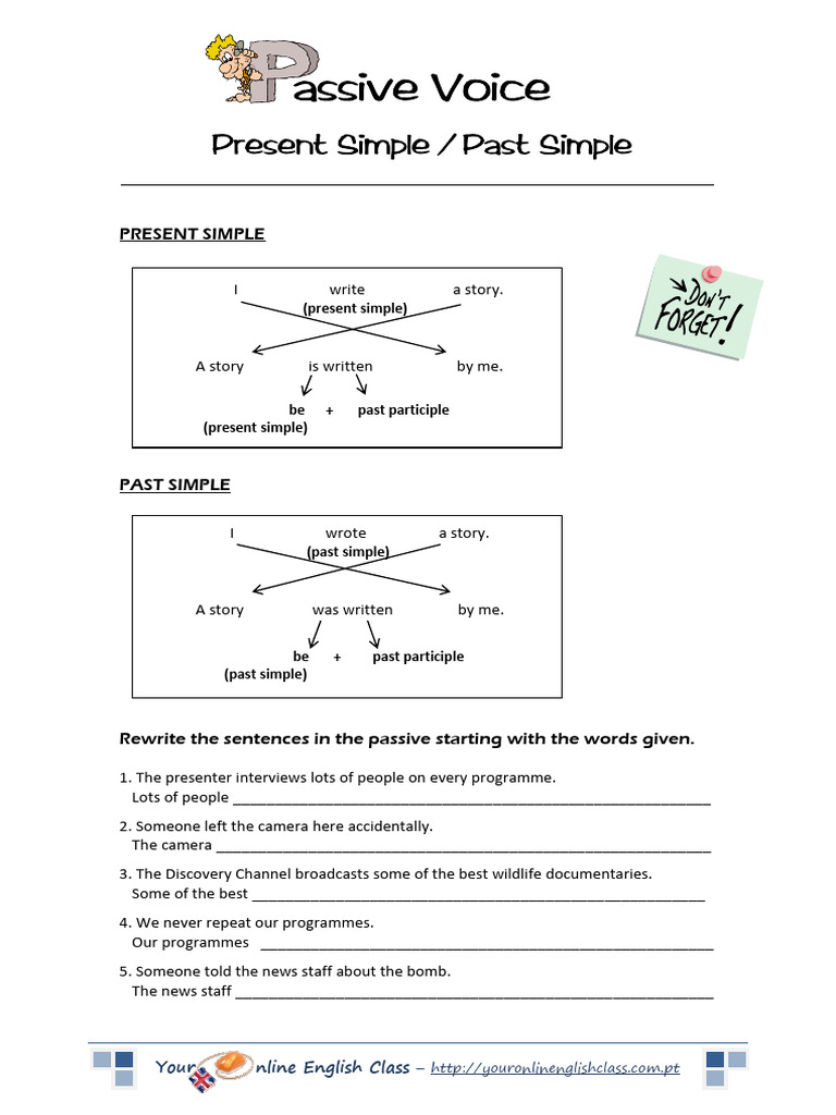 Passive Voice: Present & Past Simple Exercises | PDF | Linguistics