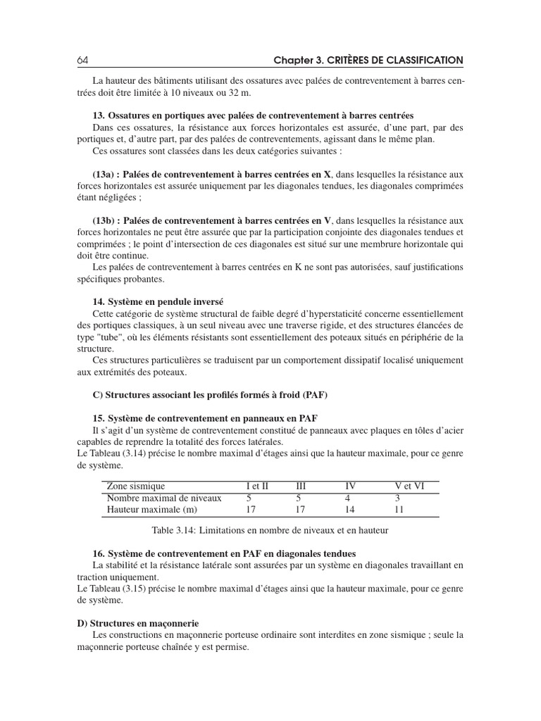 Classification des ossatures en bâtiment | PDF