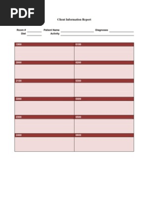 Client Information Report