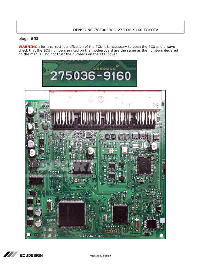 Denso Nec76f0039gd 275036-9160 Toyota | PDF
