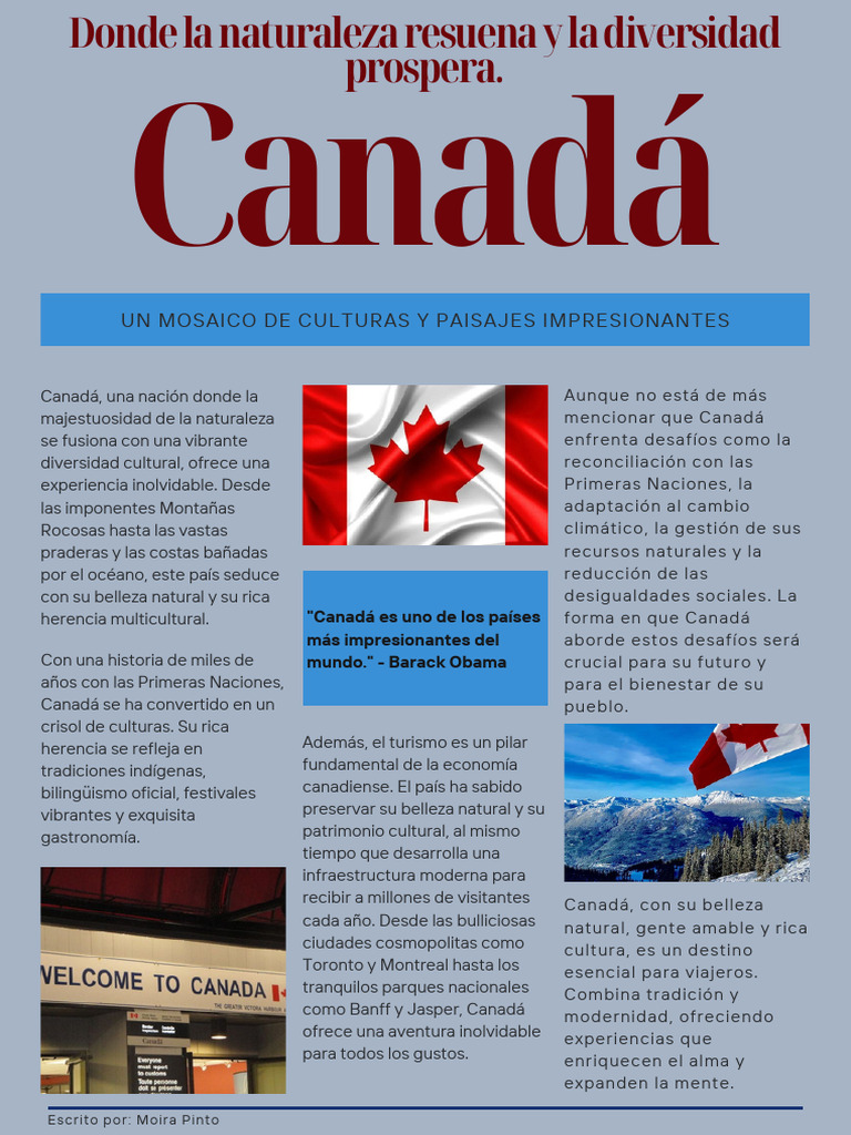 Canadá: Naturaleza y Cultura Vibrante | PDF | Canadá