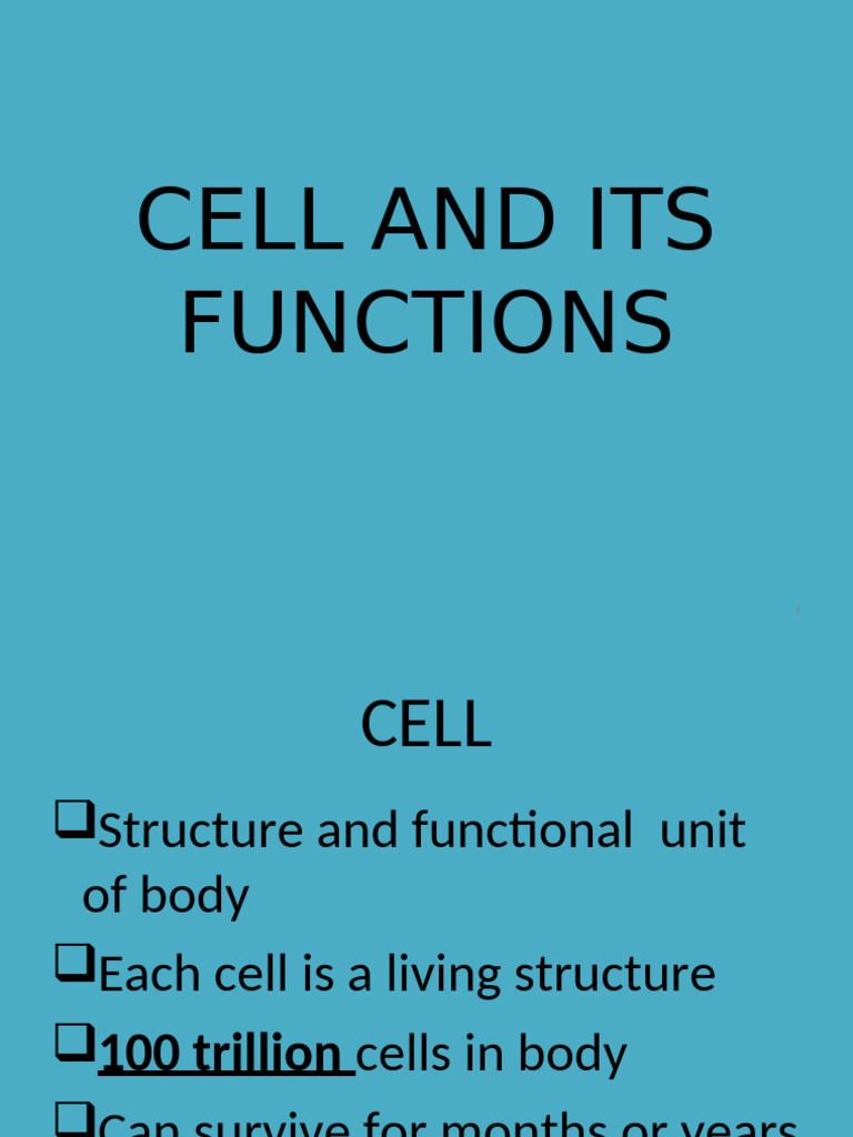 3 Cell and Its Functions (1) | PDF | Cell Membrane | Endoplasmic Reticulum