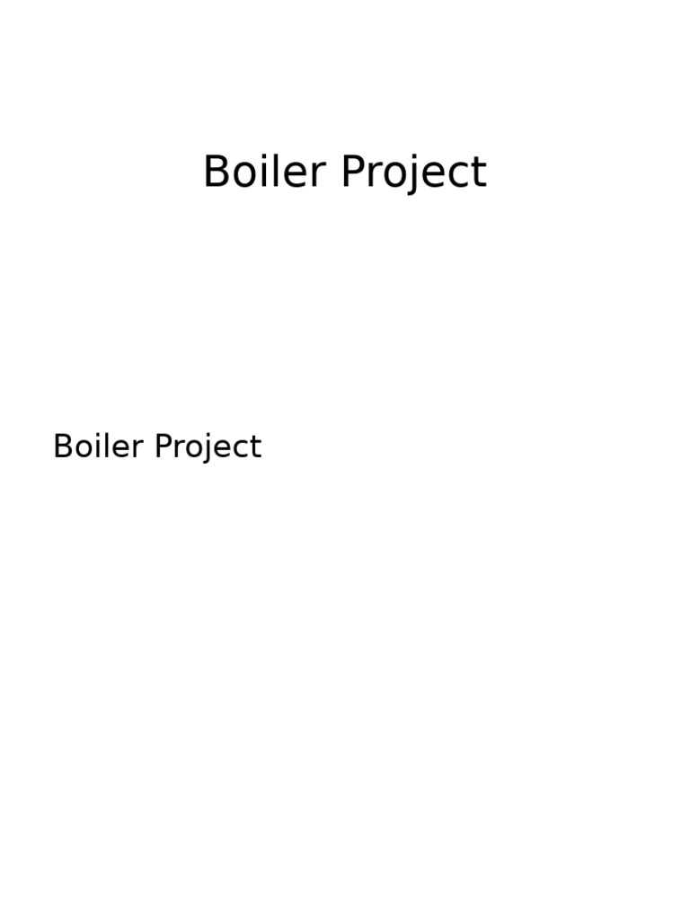 Boiler Project | PDF