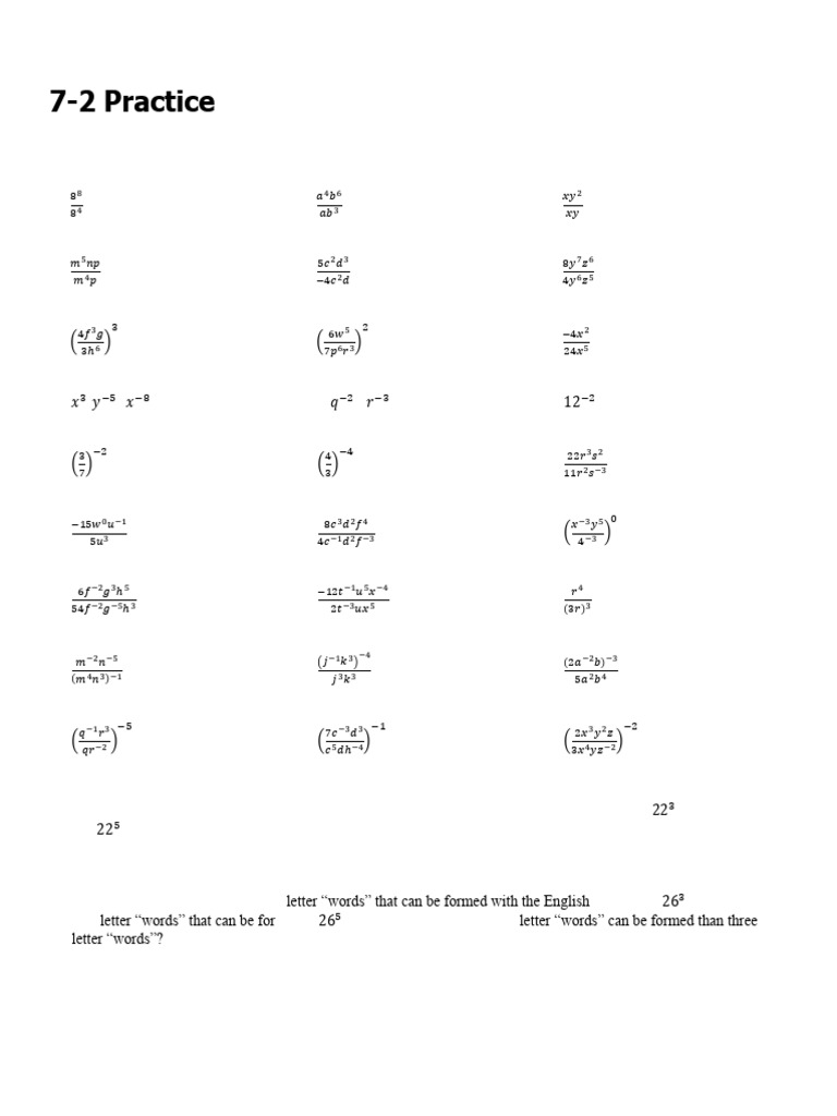 Lesson 7 - 2 | PDF | Mathematics