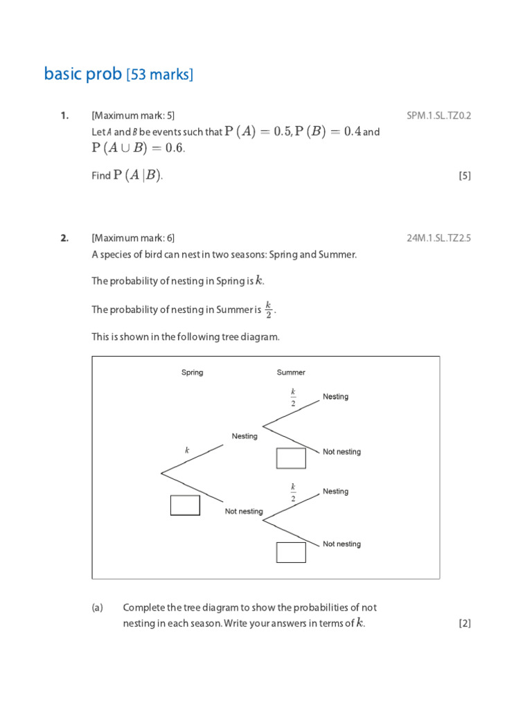 Probability Problems and Solutions | PDF | Probability | Applied ...